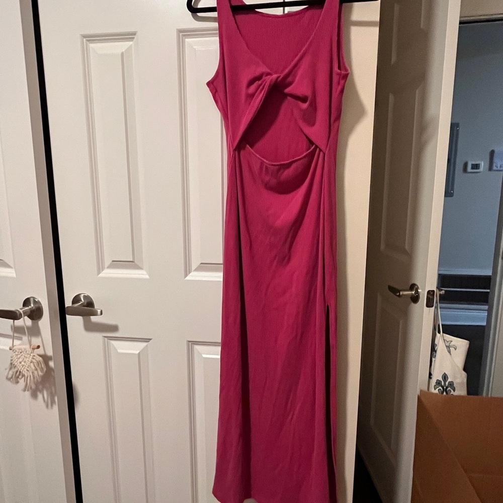 L*Space Dark Pink Dress with Cutout